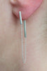 Chained Jacket Earrings - Silver