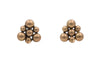 14k Yellow Gold Triangle Stud Earrings