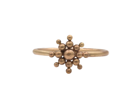 14k Yellow Gold Starburst Ring