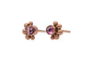 14k Rose Gold Tourmaline Stud Earrings