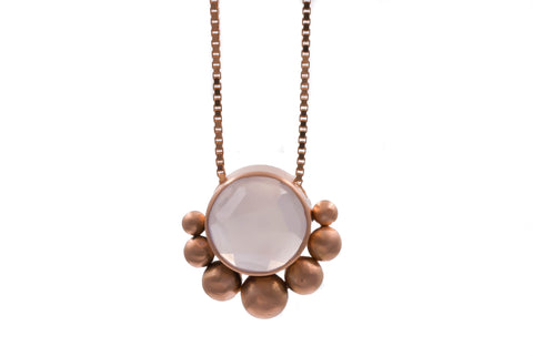 14k Rose Gold Chalcedony Necklace
