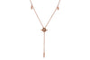 14k Rose Gold Granulation Y Necklace