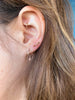 Rose Gold Diamond Starburst Endless Hoop Earrings