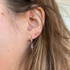 Rose Gold Diamond Starburst Endless Hoop Earrings