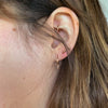 Rose Gold Ball & Arrow Endless Hoop Earrings