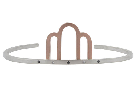 Arches Cuff Bracelet - Rose Gold & Silver