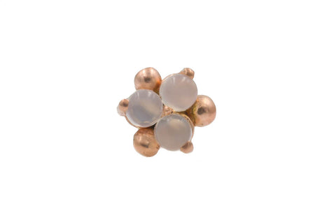 Moonstone Cluster Stud Earrings