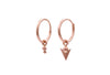 Rose Gold Ball & Arrow Endless Hoop Earrings