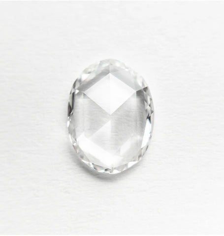 Custom Engagement Ring with 1.01 carat oval rose cut diamond