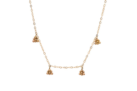 14k Yellow Gold Triangle Charm Necklace