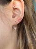 Rose Gold Diamond Crescent Endless Hoop Earrings